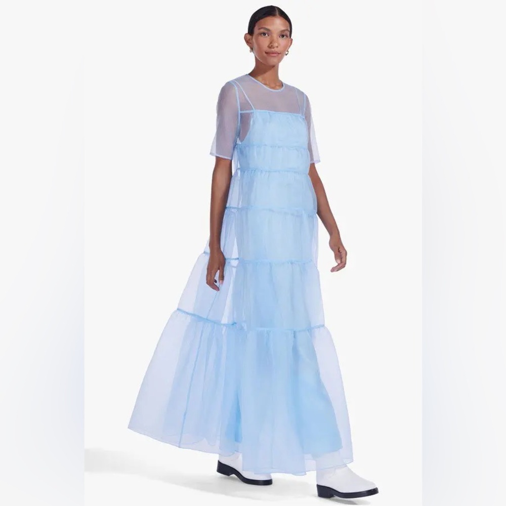 STAUD Light Blue Maxi Dress